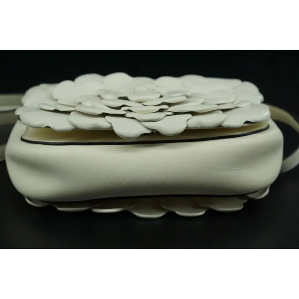 Valentino Garavani Atelier Rose 03 Small Leather Shoulder Bag Ivory Flower $2995